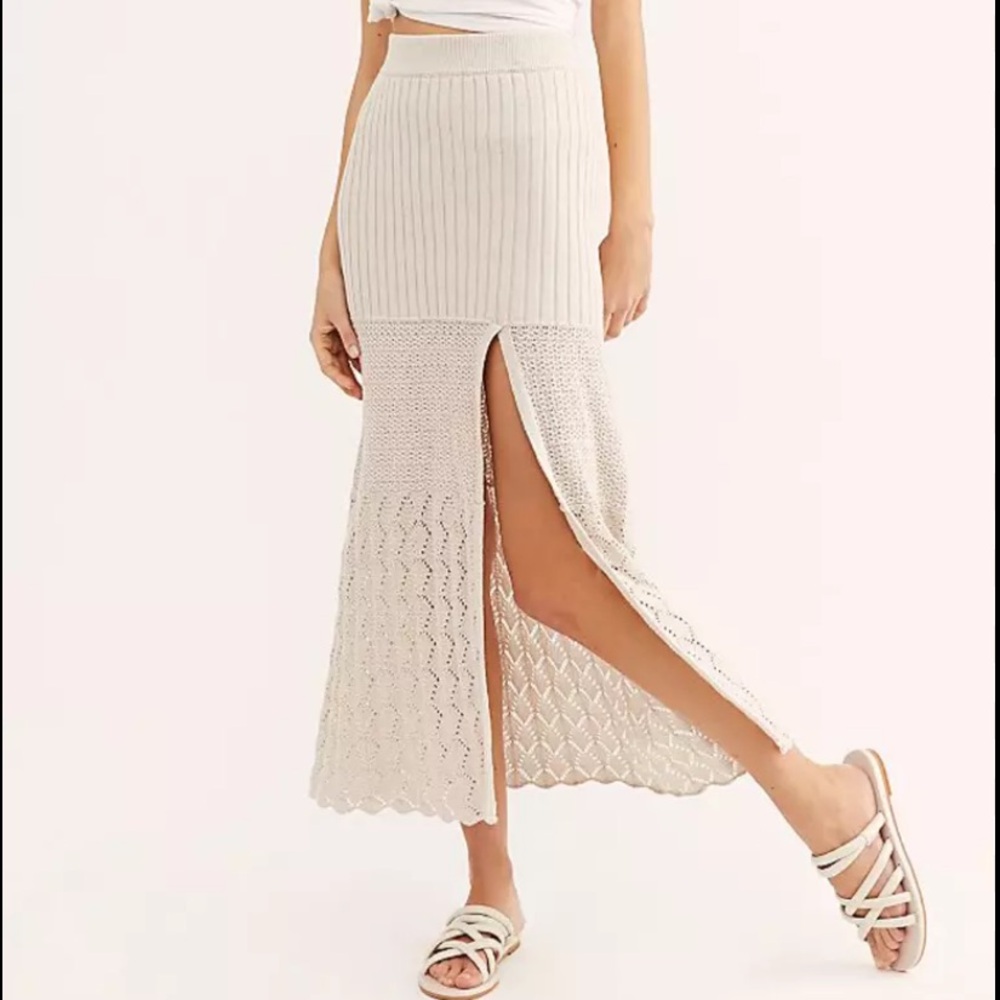NWT Free People Bari Column Knit Skirt